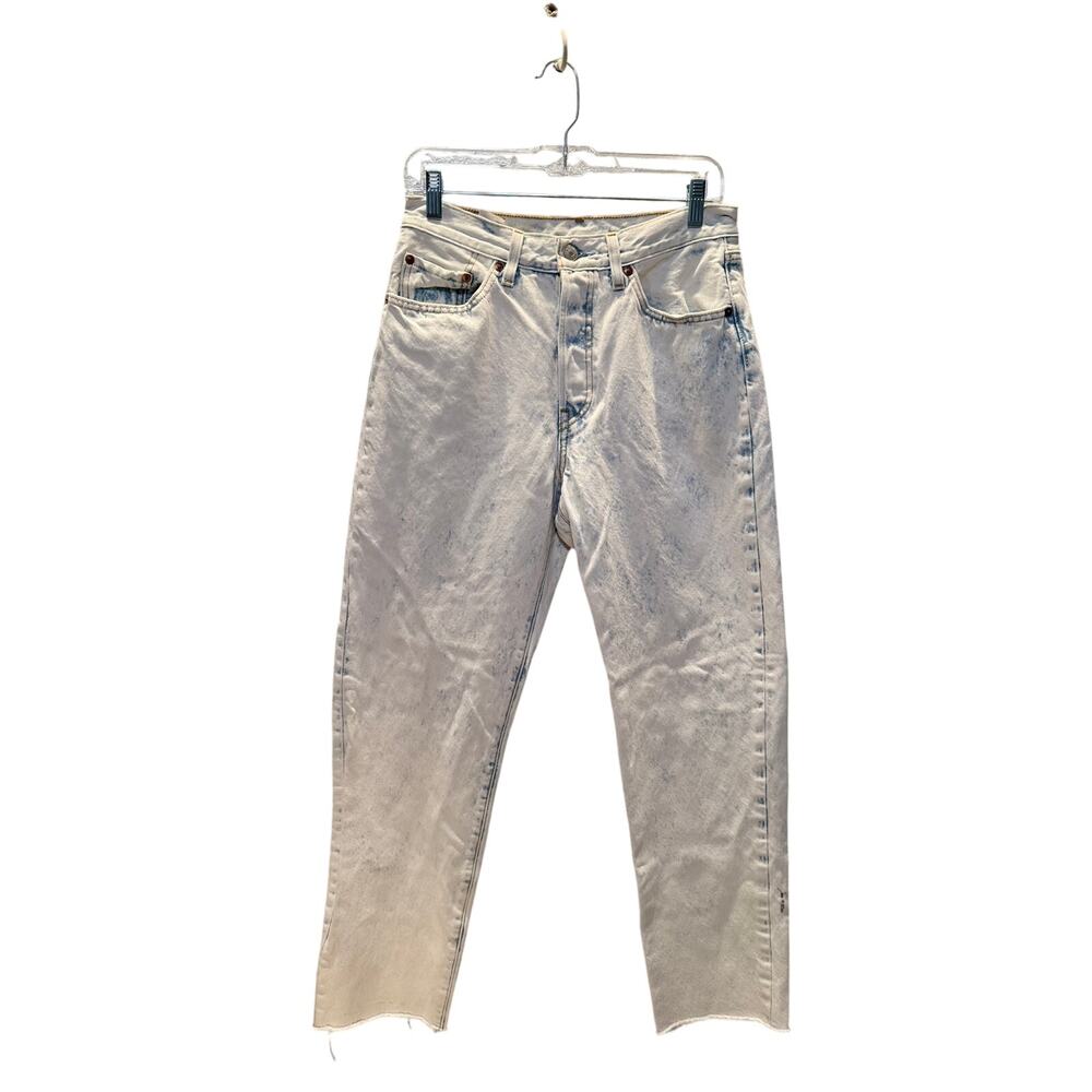 Levi's 501 '81 Jeans Womens 29x28 Blue Acid Wash Button Fly Denim Premium